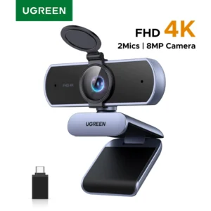 UGREEN 4K Webcam with Autofocus and Dual Microphones
