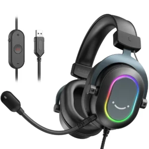 FIFINE H6 RGB Gaming Headset with Detachable Microphone
