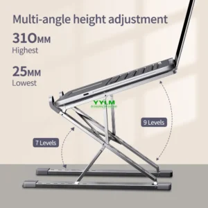 YYLM Aluminium Laptop Stand, Adjustable and Foldable